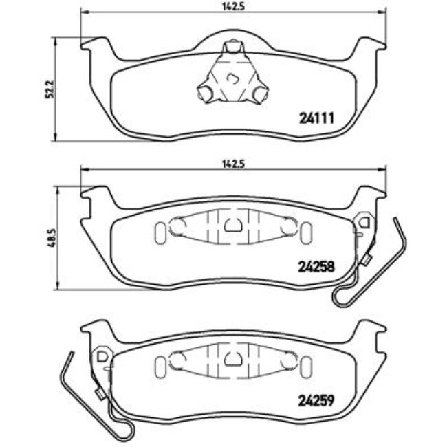 4 Plaquettes De Frein Brembo P37011