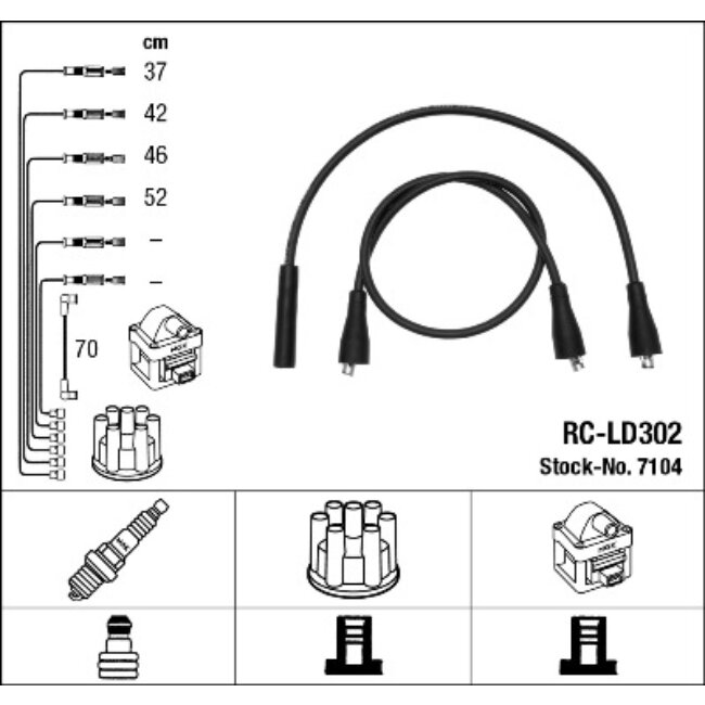 Faisceau D'allumage Ngk Rc-ld302