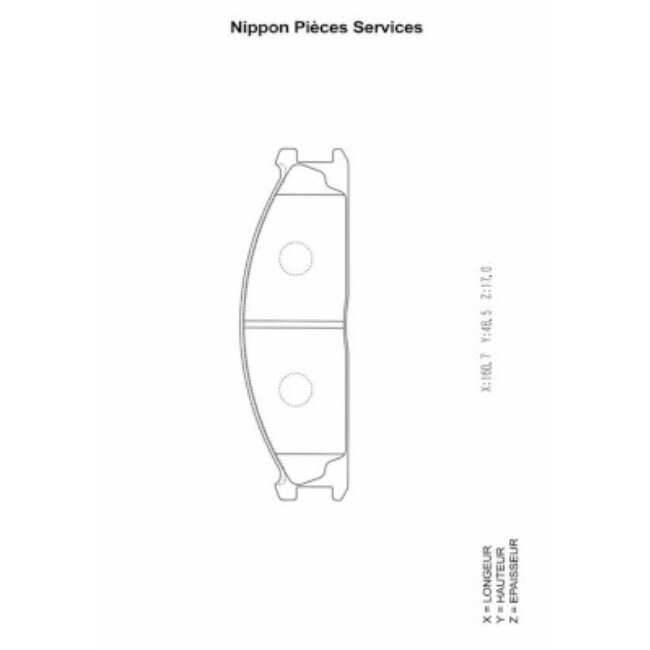 4 Plaquettes De Frein Nps N360n37