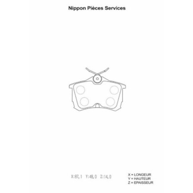 4 Plaquettes De Frein Nps H361a11
