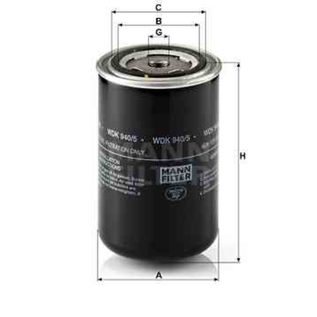 Filtre À Carburant Mann-filter Wdk940/5