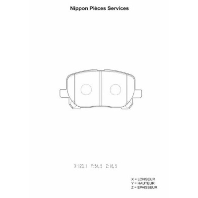 4 Plaquettes De Frein Nps T360a09