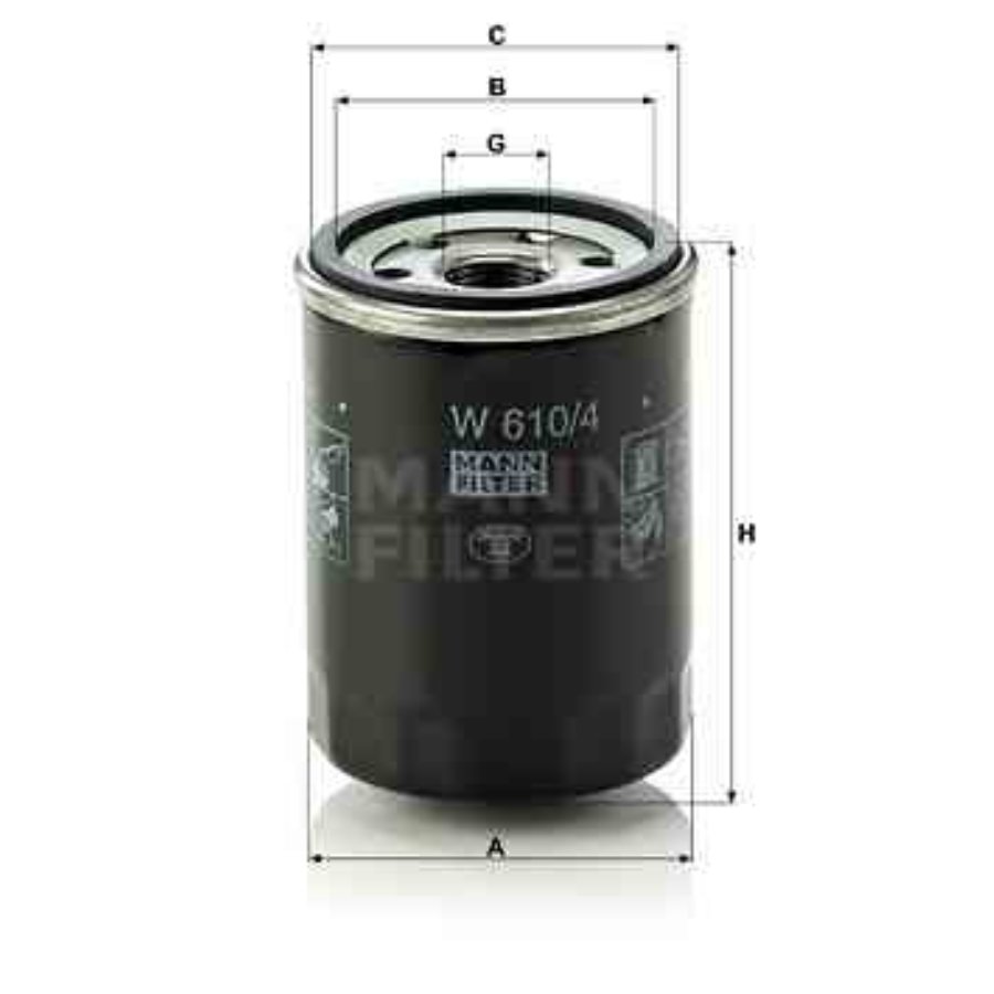 Filtre à huile MANN-FILTER W610/4 : Norauto.fr