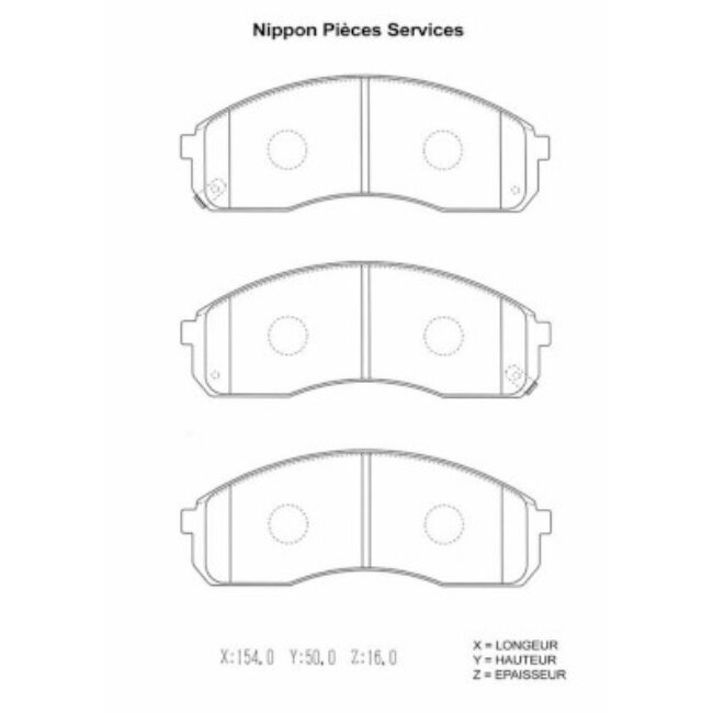 4 Plaquettes De Frein Nps K360a08
