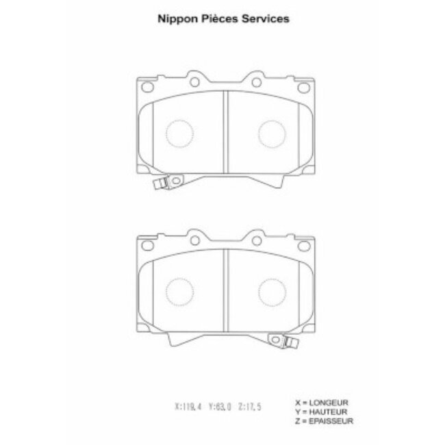 4 Plaquettes De Frein Nps T360a97