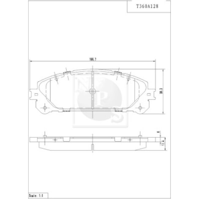 4 Plaquettes De Frein Nps T360a128