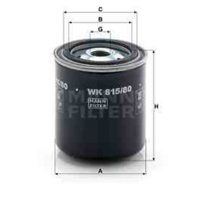 Filtre À Carburant Mann-filter Wk815/80