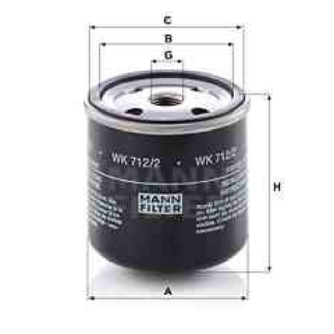 Filtre À Carburant Mann-filter Wk712/2