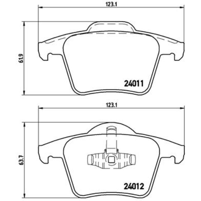 4 Plaquettes De Frein Brembo P86019