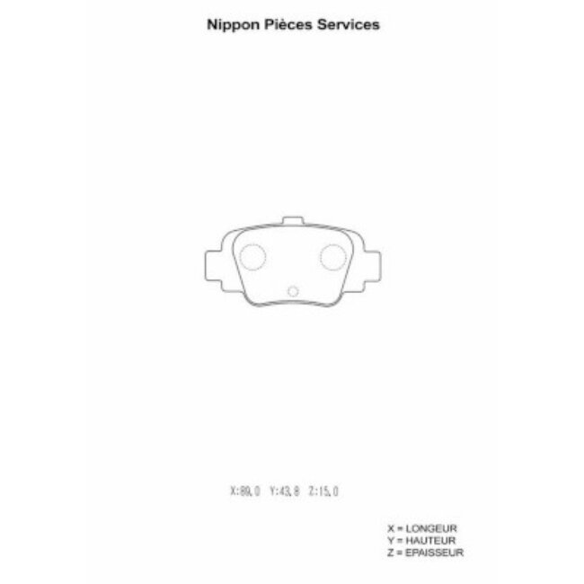 4 Plaquettes De Frein Nps N361n41