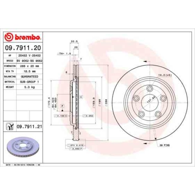 2 Disques De Frein Brembo Vernis Uv 09.7911.21
