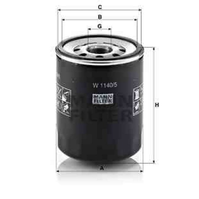 Filtre À Huile Mann-filter W1140/5