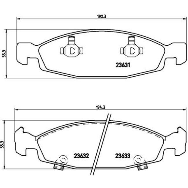 4 Plaquettes De Frein Brembo P37005