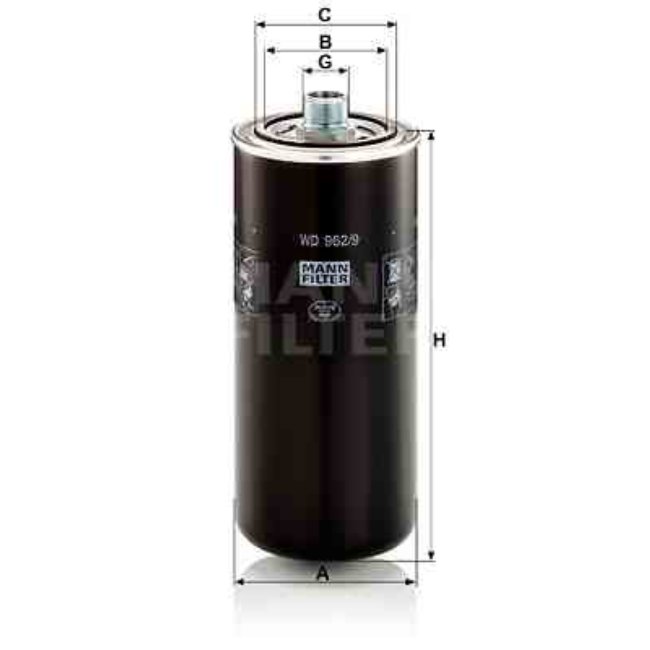Filtre À Huile Mann-filter Wd962/9