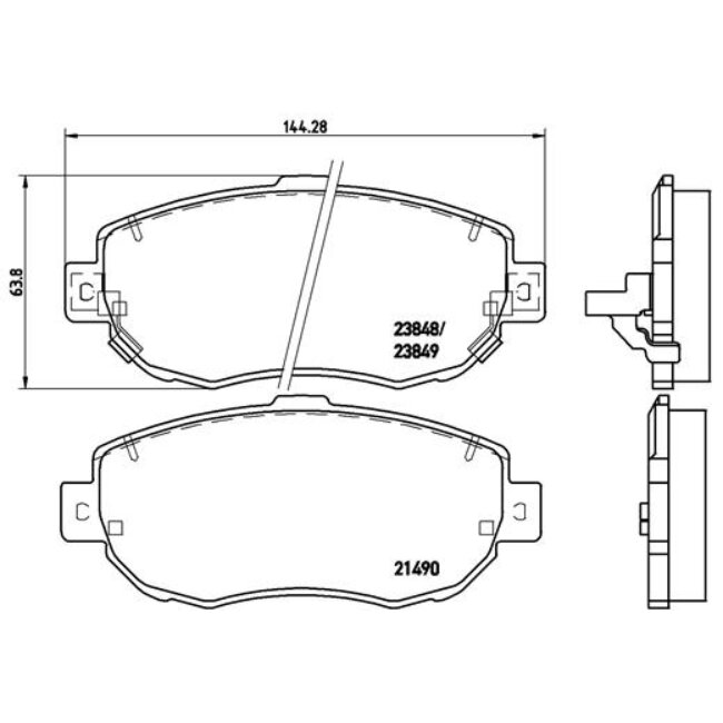 4 Plaquettes De Frein Brembo P83037