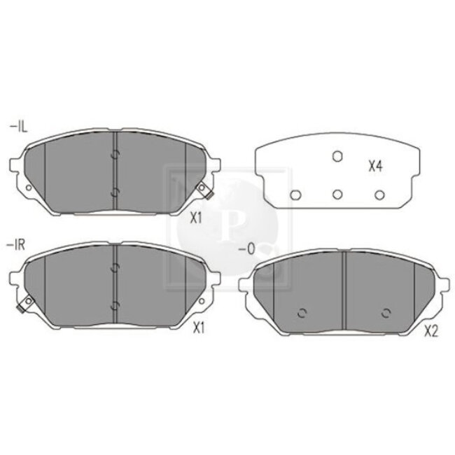 4 Plaquettes De Frein Nps H360i26