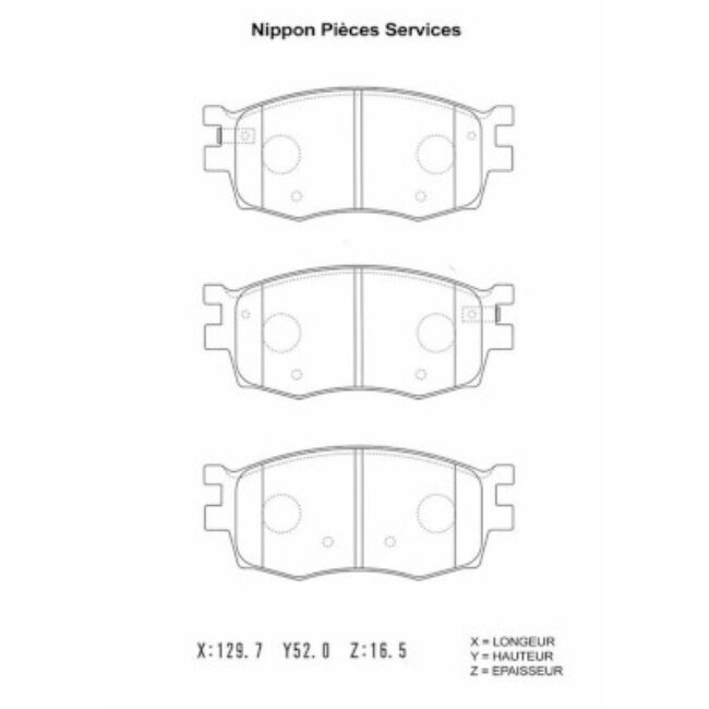 4 Plaquettes De Frein Nps H360i24