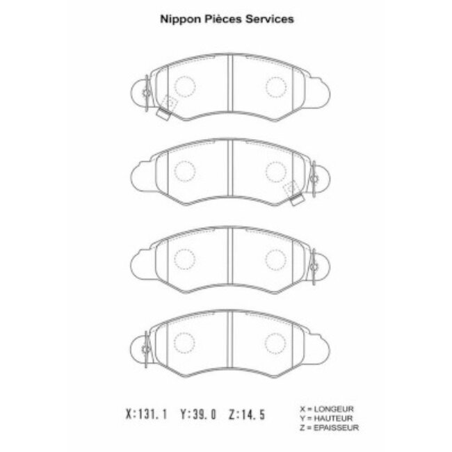 4 Plaquettes De Frein Nps S360i21