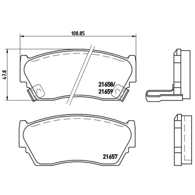 4 Plaquettes De Frein Brembo P56027