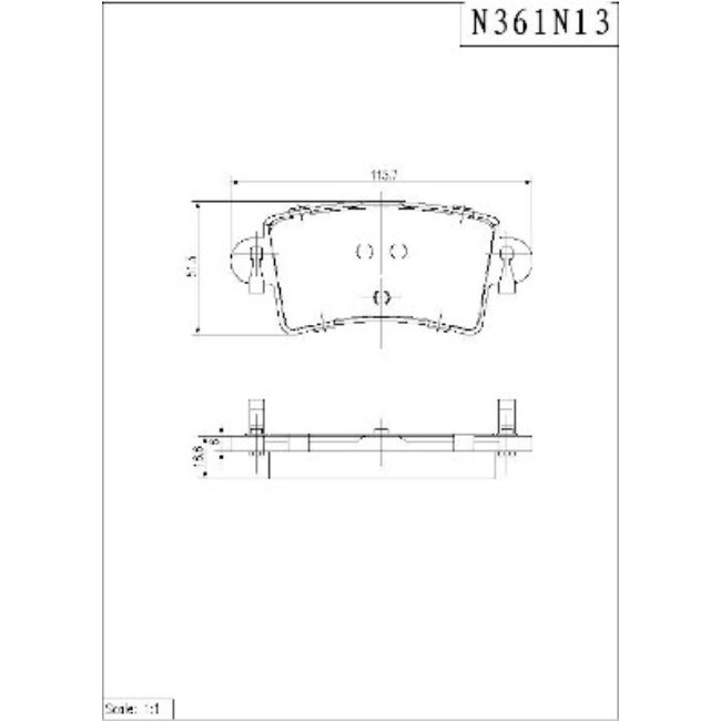 4 Plaquettes De Frein Nps N361n13