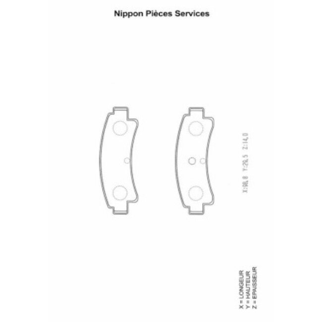 4 Plaquettes De Frein Nps N361n25