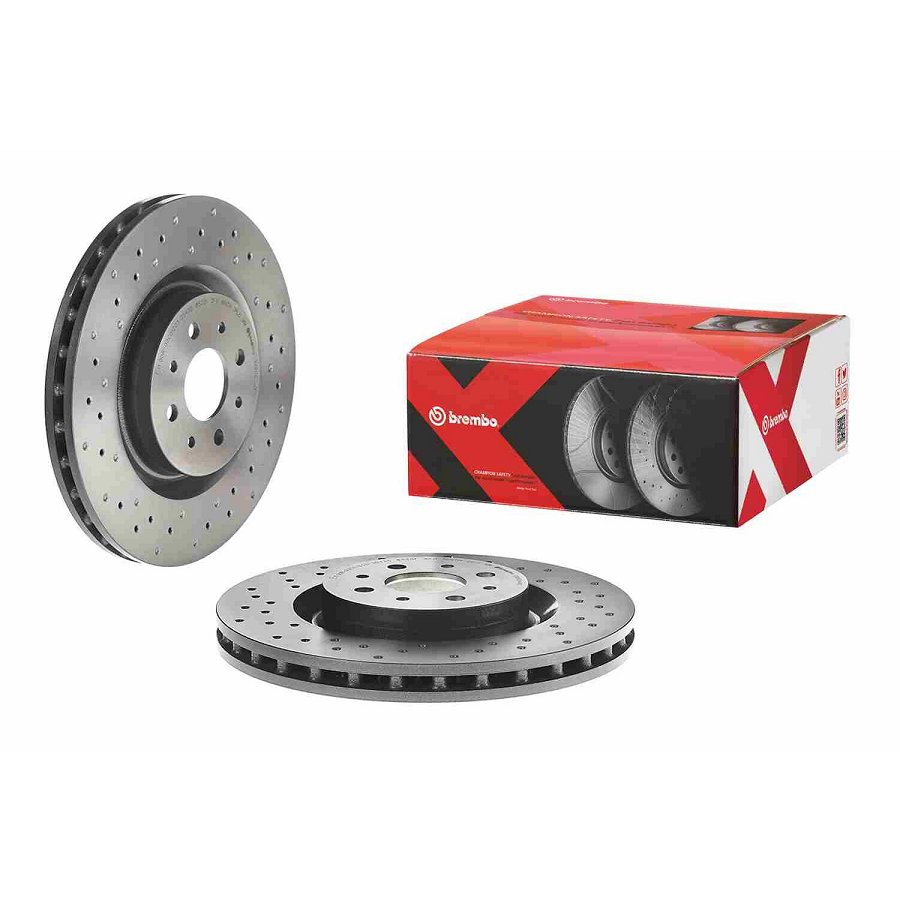 Jeu 2 Disques Frein Brembo Set09.9772.1X - Essieu Avant 312 Mm Ventilé - Compatible VW Golf V - 13