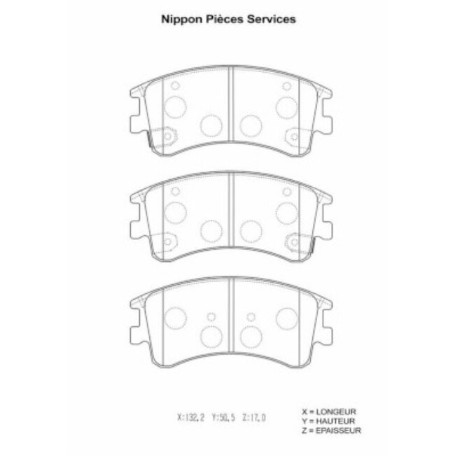 4 Plaquettes De Frein Nps M360a11