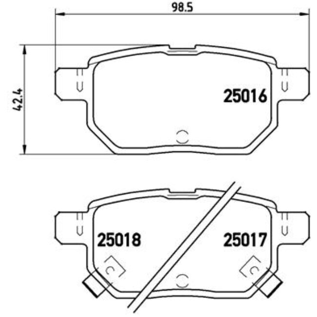 4 Plaquettes De Frein Brembo P83133