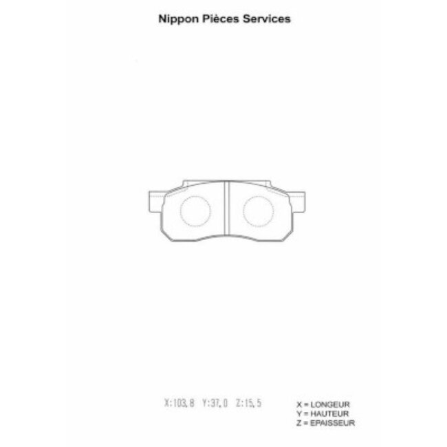 4 Plaquettes De Frein Nps H360a17