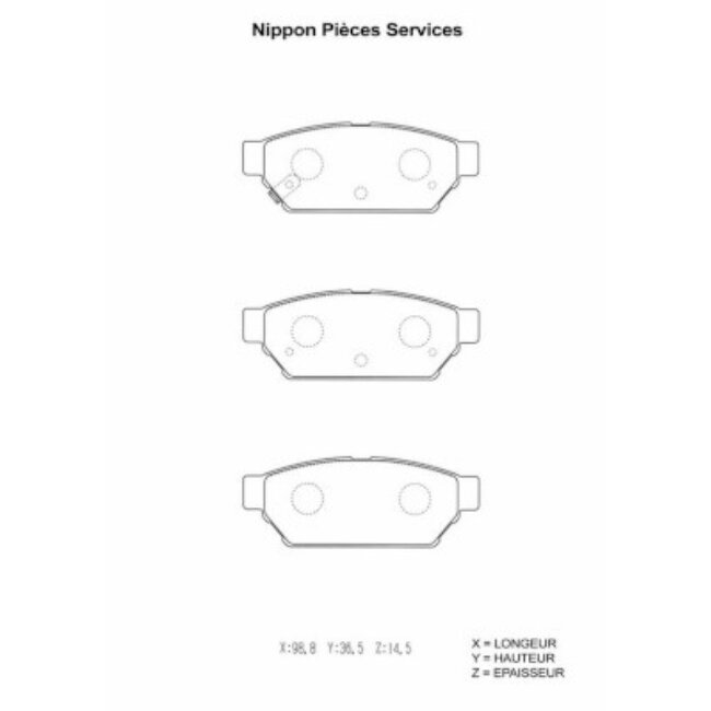 4 Plaquettes De Frein Nps M361i08