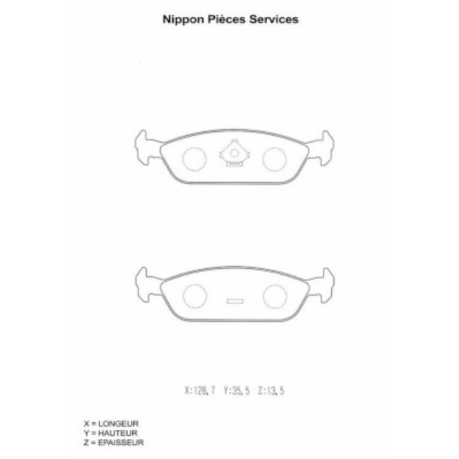 4 Plaquettes De Frein Nps D361u00
