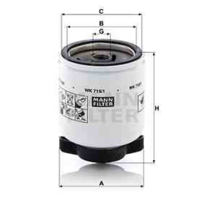 Filtre À Carburant Mann-filter Wk715/1