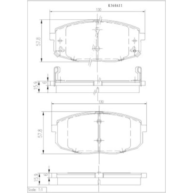 4 Plaquettes De Frein Nps K360a11