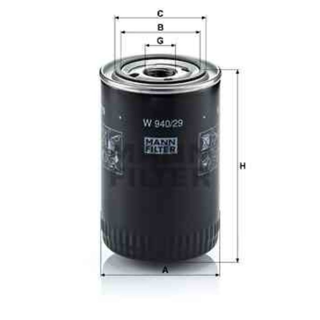 Filtre À Huile Mann-filter W940/29
