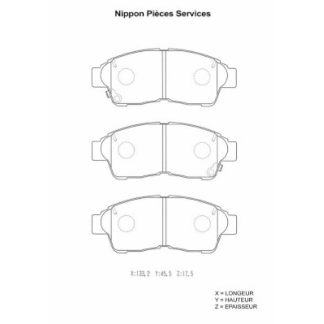 4 Plaquettes De Frein Nps T360a75