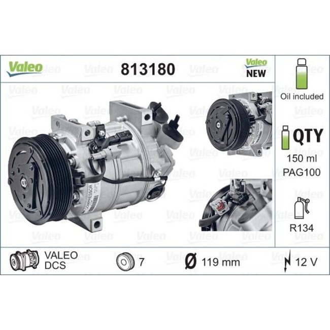 Compresseur De Climatisation Valeo 813180