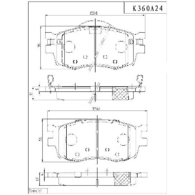 4 Plaquettes De Frein Nps K360a24