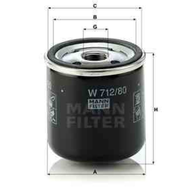Filtre À Huile Mann-filter W712/80