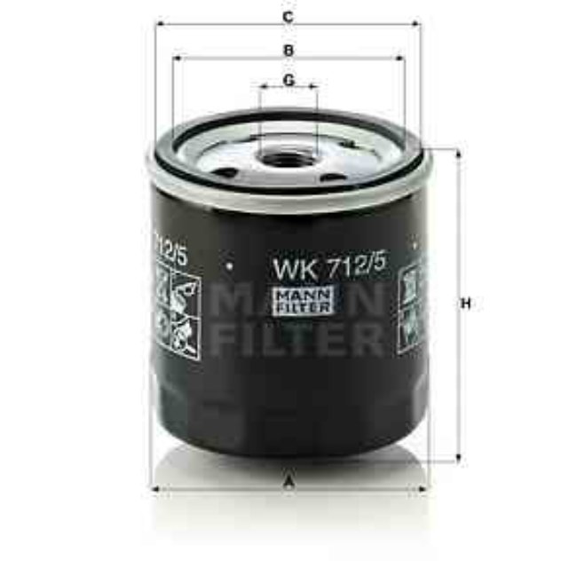 Filtre À Carburant Mann-filter Wk712/5