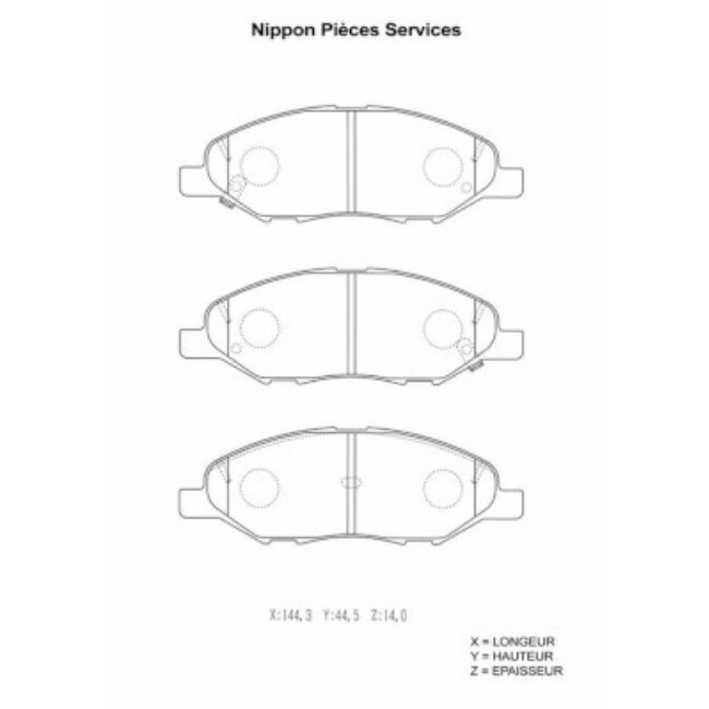 4 Plaquettes De Frein Nps N360n95