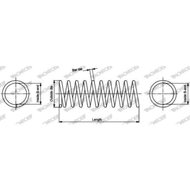 1 Ressort De Suspension Essieu Avant Monroe Se2322