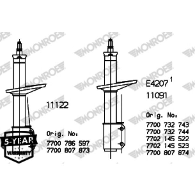 1 Amortisseur Monroe 11122