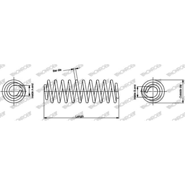 1 Ressort De Suspension Essieu Arrière Monroe Sp3632
