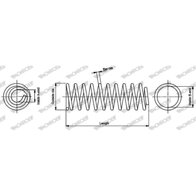 1 Ressort De Suspension Essieu Avant Monroe Sp3545