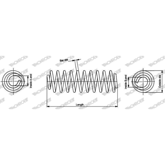 1 Ressort De Suspension Essieu Avant Monroe Sp3551