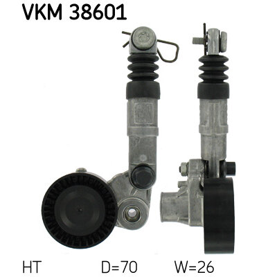 Galet Tendeur Courroie Distribution SKF VKM74201 - Compatible Véhicules Asiatiques - 52mm X 25mm