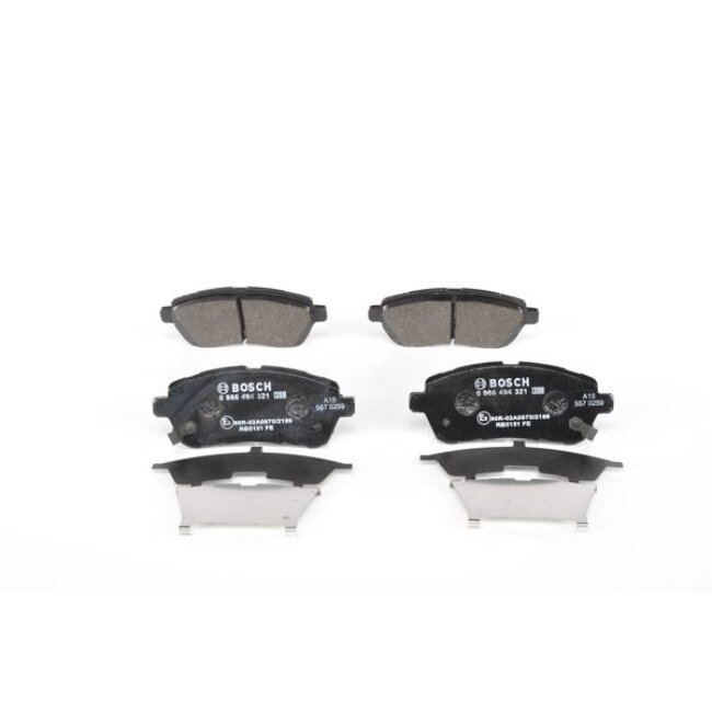 4 Plaquettes De Frein Bosch 0986494321