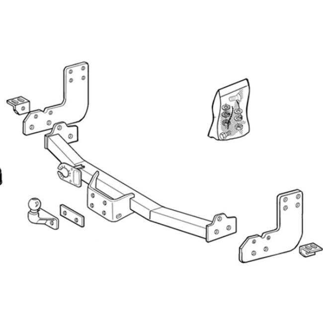 Attelage boule Démontable Avec Outils Brink 293100