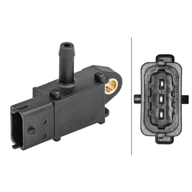 Capteur De Pression Des Gaz D'échappement Hella 6pp 009 409-071