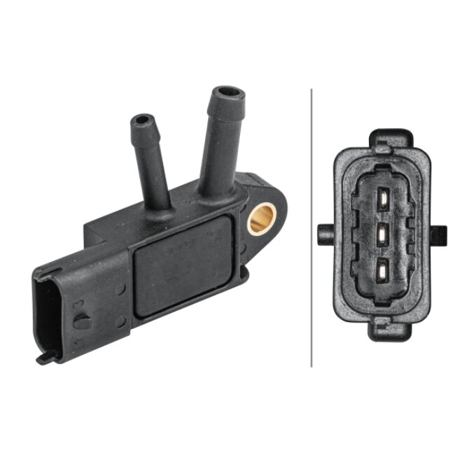 Capteur De Pression Des Gaz D'échappement Hella 6pp 009 409-051